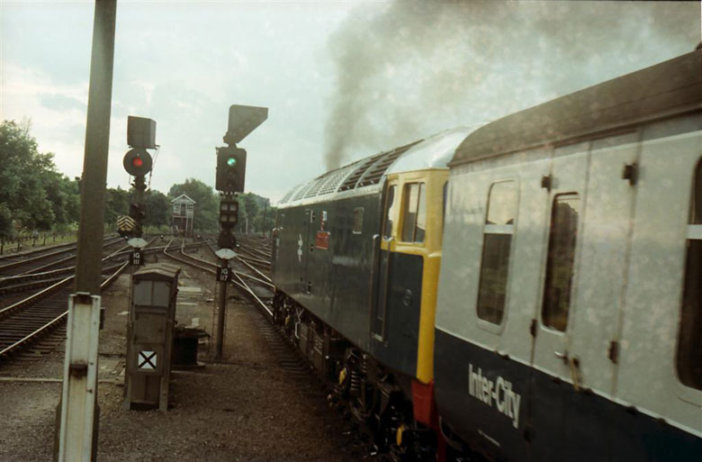 47167 departs Ipswich with 1N34 16:30 Liverpool St. - Norwich on 02/08/79, Photo Alistair Barham