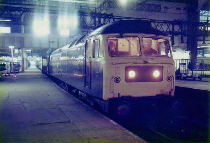 47167 at Liverpool St. with 1K54 23:55 Liverpool St. - Ipswich on 09/04/76, Photo by David Harlott