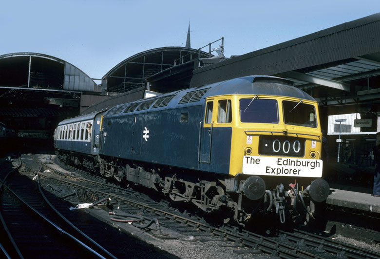 47167 at Newcastle with a northbound 'Edinburgh Explorer' on 21/05/77, Photo by Trevor Hall