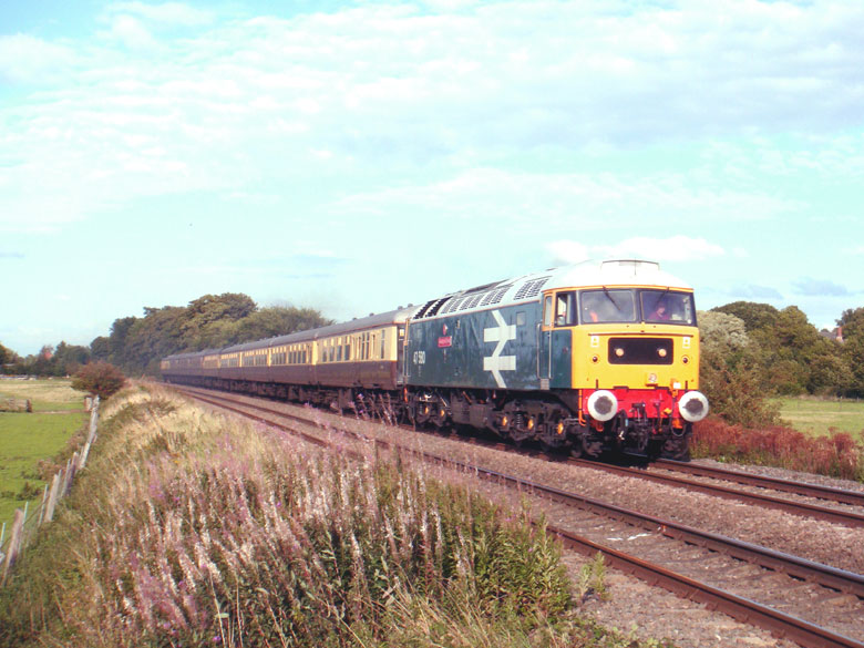 47580 at Brooksby with 1Z23 17:50 Melton Mobray - Tyesely to Leicester on 31/08/09, Photo by Josh Day