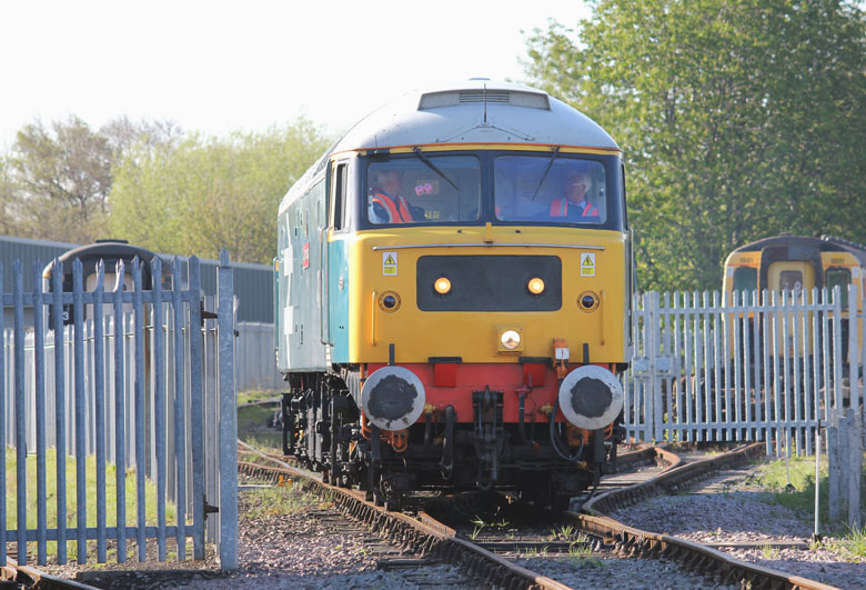 47580 arrives at Barrow Hill to collect 56101 for Swanage Diesel Gala on 04/05/10, Photo by David Dudley