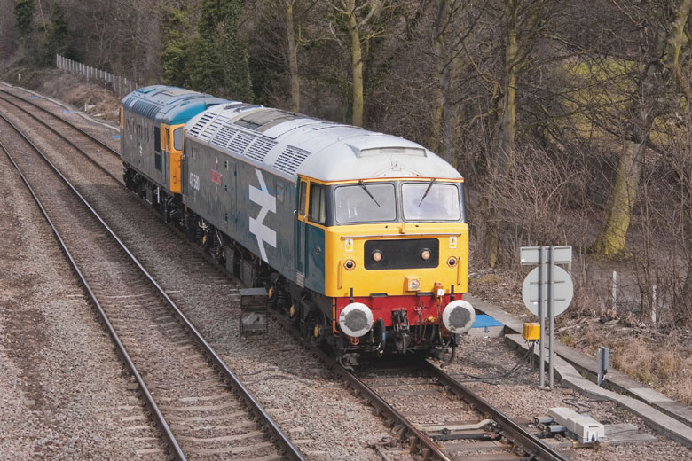 47580 and 26007 with 0Z47 09:06 Tyesely - Dereham at Chesterfield on 17/03/10, Photo by Paul