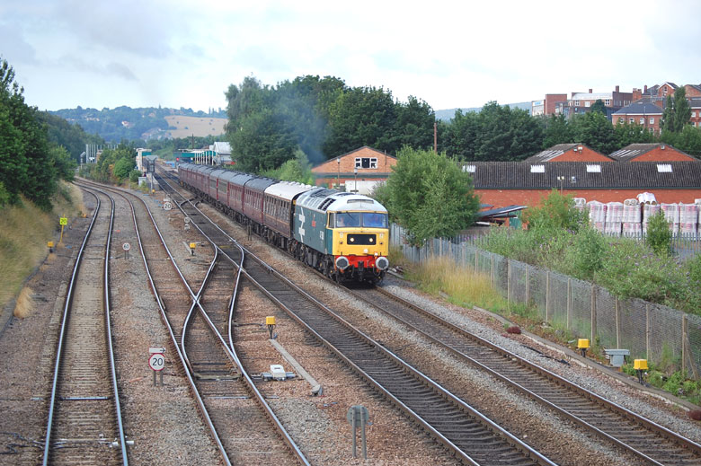47580 at Chesterfield with 1Z53 06:32 Leicester-Ravenglass on 17/07/10, Photo by John Simpkins