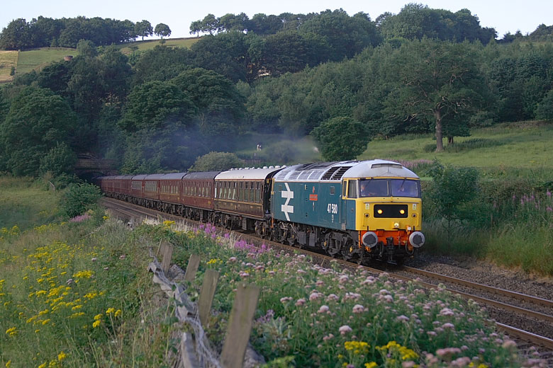 47580 at Chevin with 1Z53 06:32 Leicester-Ravenglass on 17/07/10, Photo by Mark Widdison