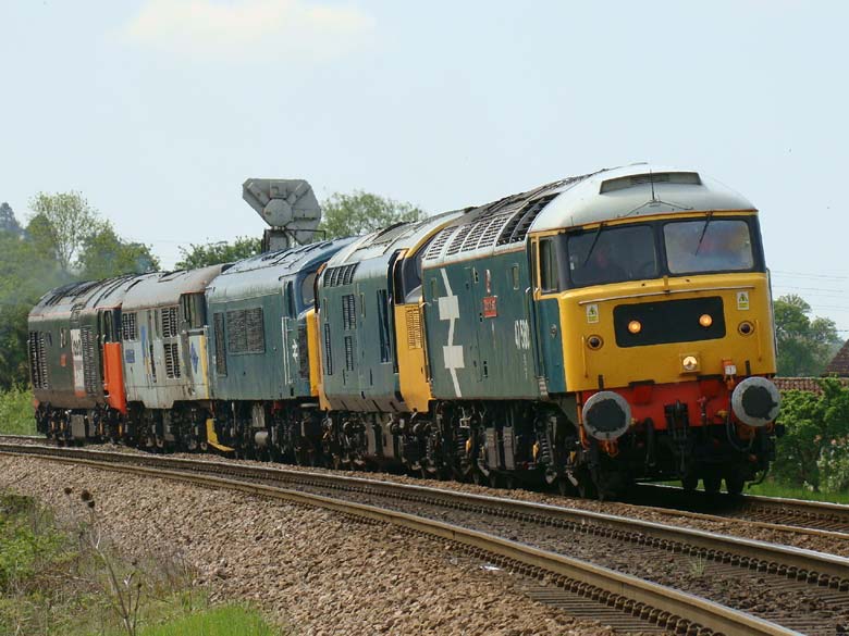 47580 heads south with 37254, 45133, 31271 and 50135 at Dilton Marsh on 18/05/10, Photo by Martin Harrison