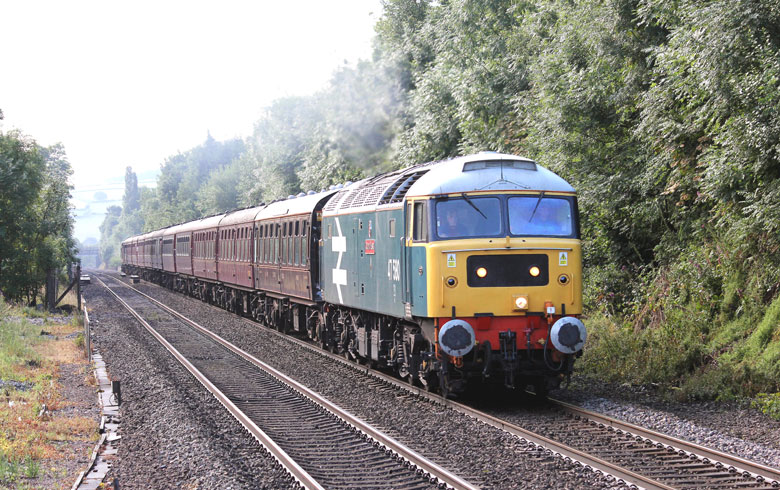 47580 at Dronfield with 1Z53 06:32 Leicester-Ravenglass on 17/07/10, Photo by David Dudley
