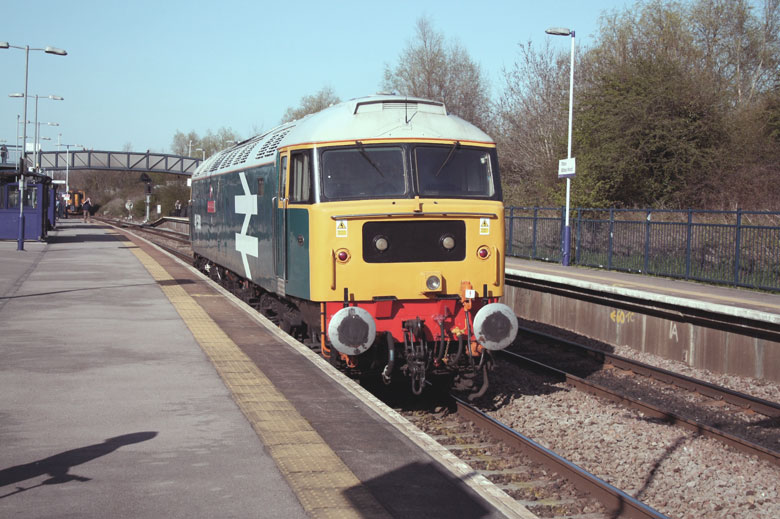 47580 passes Filton Abbey Wood with a light engine move from Bristol shadowing GWR 175 BRISTOLIAN steam charter on 17/04/10, Photo by Robert Latham