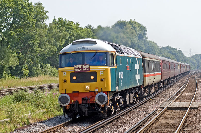47580 storms along the SWML at Hook with 1Z74 05:18 North Walsham - Swanage on 26/06/10, Photo by Ian Parish