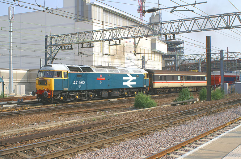 47580 departs Stratford with 1Z74 05:18 North Walsham-Swanage on 26/06/10, Photo by Kevin Cooper