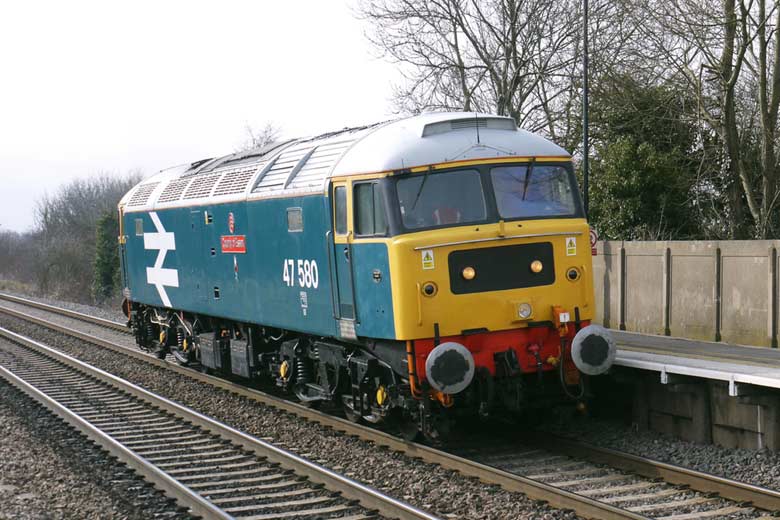 47580 at Tamworth en-route to Barrow Hill on 17/03/10, Photo by Bill Wirght