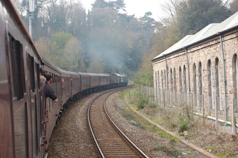 47580 enters Paignton station with the ecs from Goodrington Sands to work 1Z11 
								16:33 to Leeds on 24/04/10, Photo by Jon Folwell