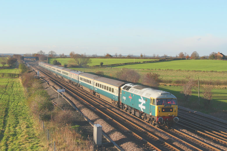 47580 approaches Colton Junction with 1Z47 06:05 Leicester - Edinburgh on 13/11/10, Photo by Ian Jackson