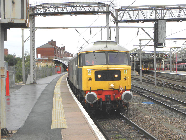 47580 departs Crewe with 5Z19 10:45 Carnforth - Bristol T.M. on 18/09/10, Photo by Tim Fenton