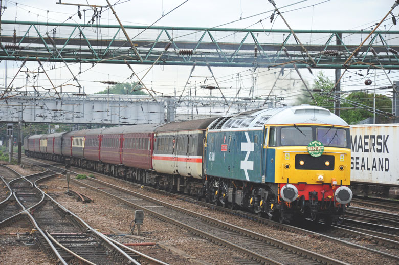 47580 passes through Doncaster with 1Z51 05:05 Norwich-Carlisle on 07/08/10, Photo by Marcus Fudge