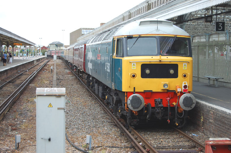 47580 whilst waiting to depart Eastbourne on the rear of the return 1Z59 17:12 to Chesterfield on 12/08/10, Photo by Andrew Ward