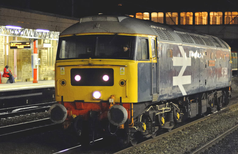 47580 passes through Lancester with 0Z34 14:50 Barrow Hill - Carnforth on 28/11/10, Photo by Andrew Naylor