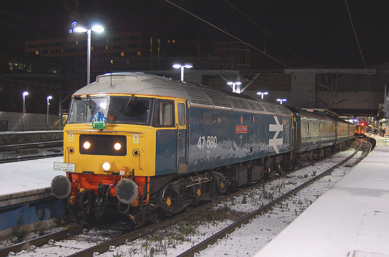 47580 on arrival back in Leeds with the return 1Z33 1659 from Oxford on 27/11/10, Photo by Andrew Ward