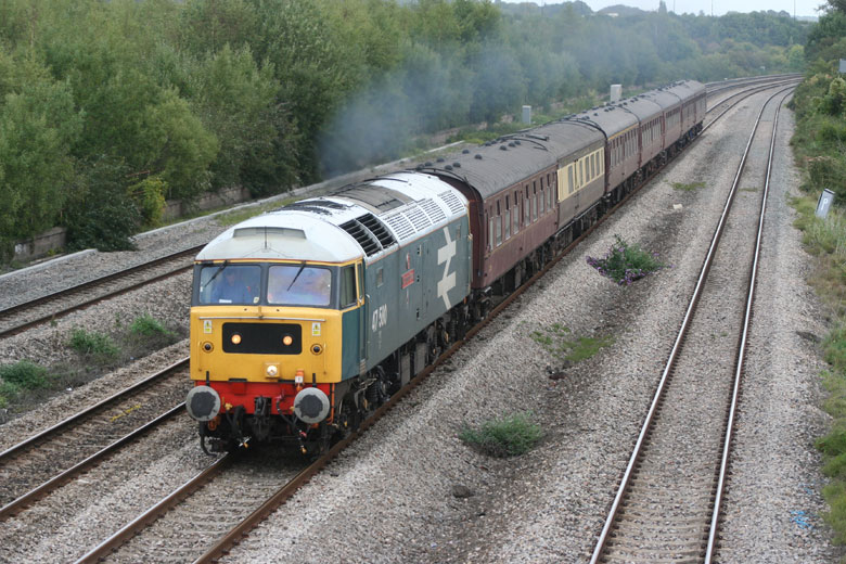 47580 passes Undy with 5Z20 12:42 Bristol T.M. - Carnforth on 20/09/10, Photo by Alan Lea