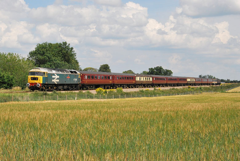 47580 passes Besthorpe with 5Z73 13:17 Norwich - Carnforth ECS on 09/07/11, Photo by Colin Makcrow