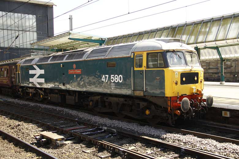 47580 at Carlisle with the arival of 1Z19 07:35 from Southport on 02/05/11, Photo by Steven Hedley
