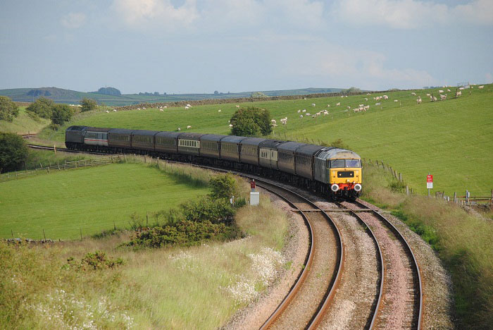 47580 at Clapham with 5Z73 13:17 Norwich - Carnforth ECS on 09/07/11, Photo by Tim Clarke