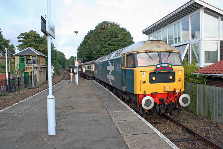 47580 arrives into Cromer with 1Z72 06:05 Holt - Scarborough on 09/07/11, Photo by Geoff Tibble
