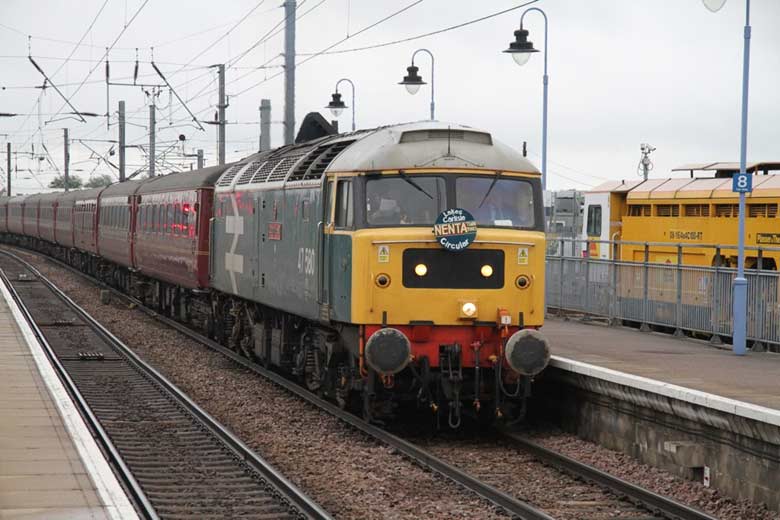 47580 arrives at Ely with 1Z23 05:15 Norwich - Carlisle on 25/06/11, Photo by David Beardmore