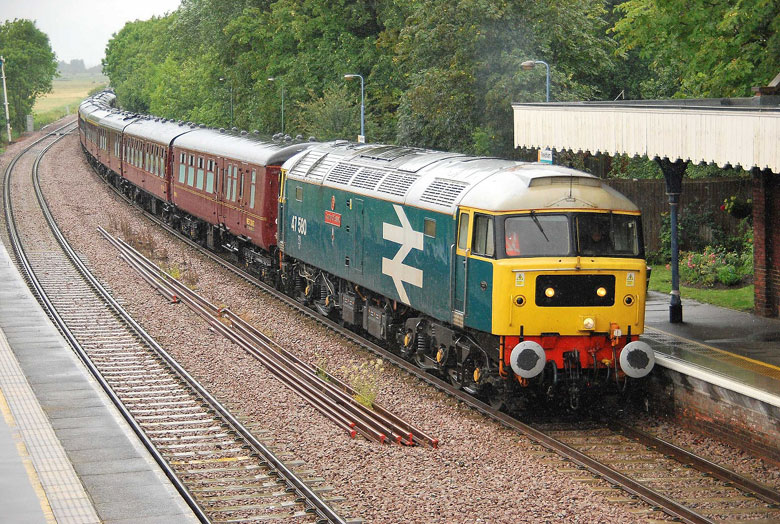 47580 passes Reedham with 1Z71 13:49 Norwich-Yarmouth on 16/07/11, Photo by Colin Makcrow