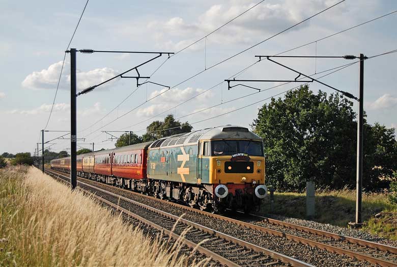 47580 passes Rossington with 1Z73 16:30 Scarborough - Holt on 09/07/11, Photo by Alan Padley