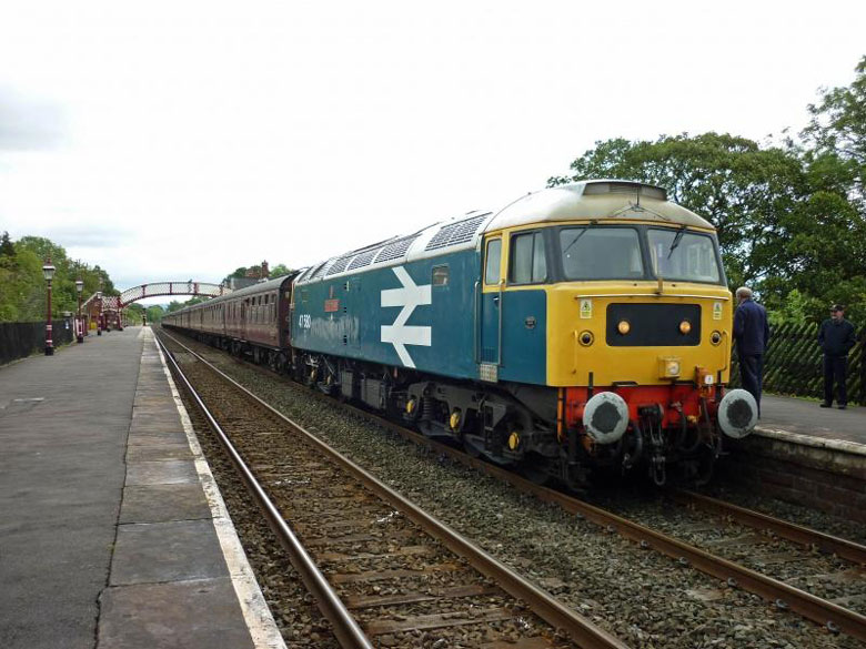 47580 at Appleby with 06:08 Crewe - Carlisle on 29/08/11, Photo by Simon Coope