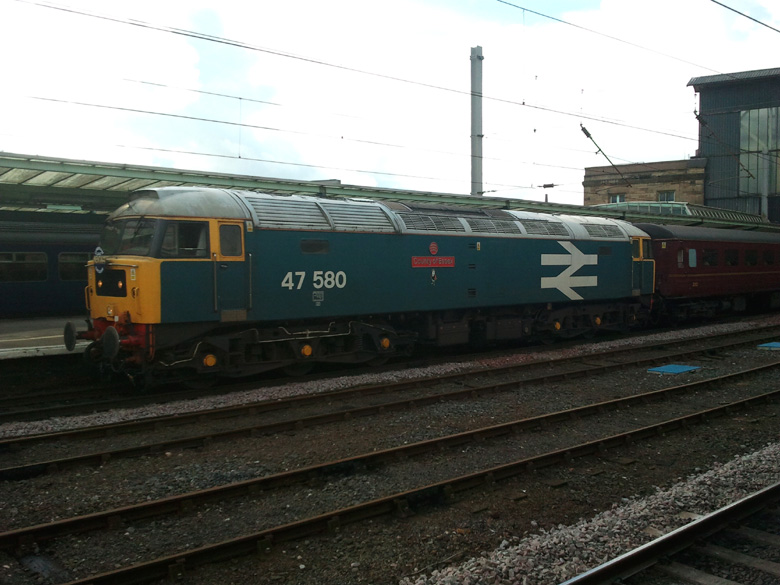 47580 at Carlisle with 1Z85 16:45 back to Norwich on 17/09/11, Photo by Andrew Moore