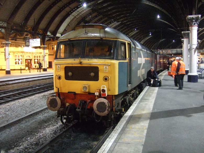 47580 at York after arriving from Skipton with 1Z71 to North Walsham on 03/12/11, Photo by Owen Ryder