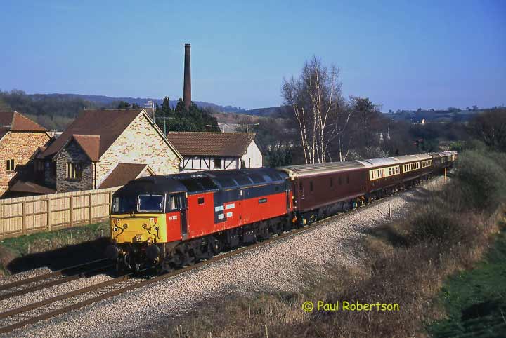 47732 at Ponthir with 5Z59 13:49 Hereford - Abergavenny via Newport on 27/03/02, Photo by Paul Robertson