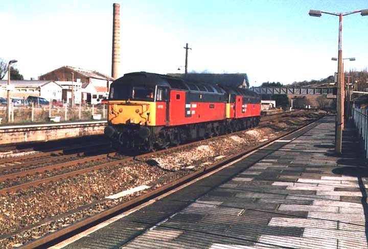 47732 passes light engine through Totnes with 47765, Date 09/02/99, Photo Duncan Elsey Collection