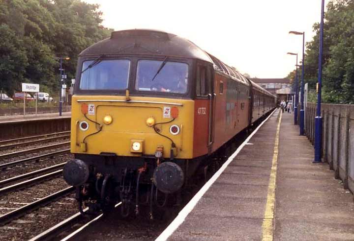 47732 at Weybridge with 06:51 to Lincoln on 18/07/98, Photo by Steve Thope
